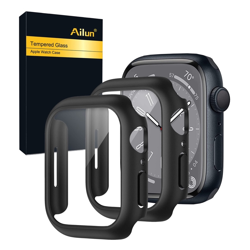 Tempered Glass Apple Watch Case - 2 Pack